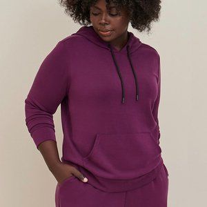 Torrid Cupro Long Sleeve Active Hoodie Sweatshirt Purple